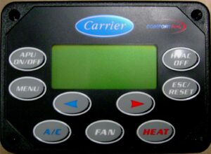 A Carrier ComfortPro APU Driver Control Panel or DCP