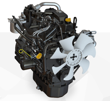 Yanmar diesel generator on white background