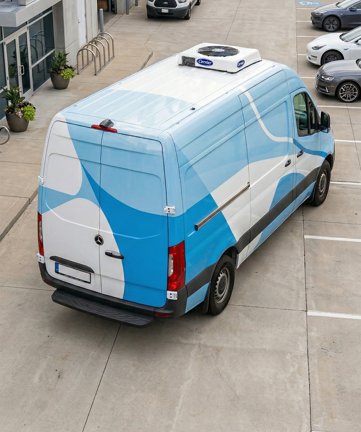 A Crosspoint Power and Refrigeration mobile service technician standing in front of a service truck