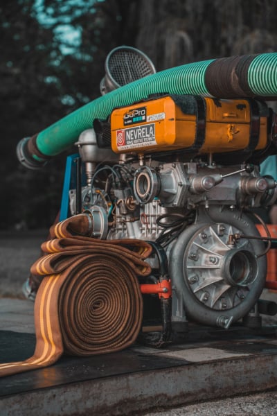 repaired jetter pump from a national equipment rental company